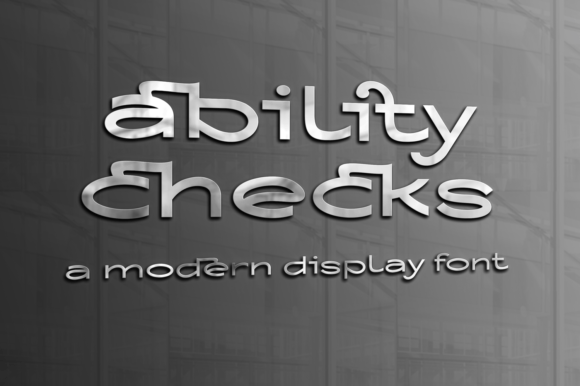 Ability Checks Font: A Modern Display Typeface for Creative Makers