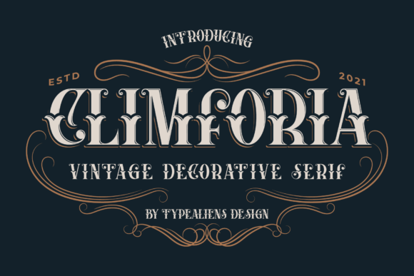 Climforia Font for Vintage-Inspired Craft Projects