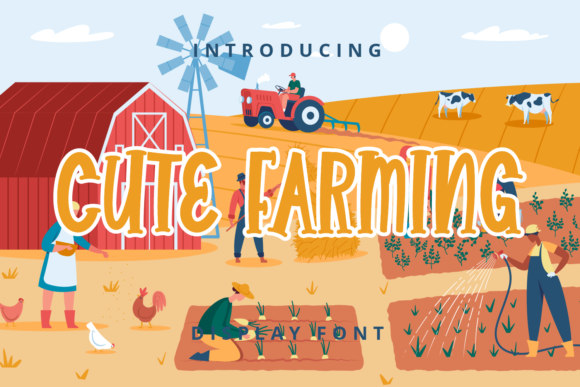 Cute Farming Font for Playful and Authentic Campaign Design
