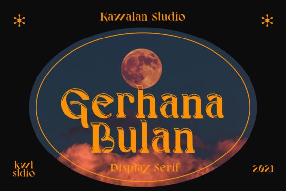 Gerhana Bulan Font Review: A Wavy Display Typeface for Bold Branding