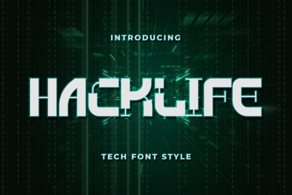 Hacklife Font: A Futuristic Display Typeface for Digital Designers