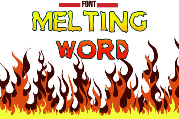 Melting Word Display Font for Creepy and Cool Crafts
