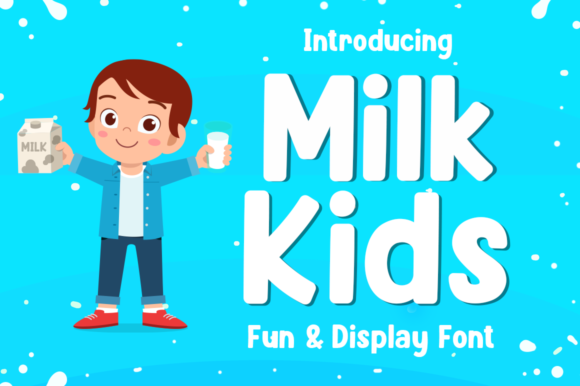 Milk Kids Font: A Playful Display Typeface for Children's Projects