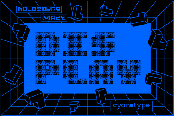 MultiType Maze Display Font for Trendy Campaign Typography