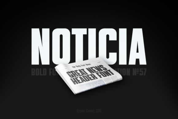 Noticia Font: A Bold Display Typeface for Web Designers