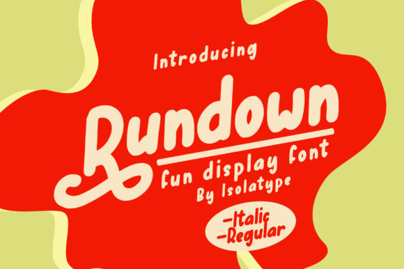 Rundown Display Font for Campaign Design and Creative Typography