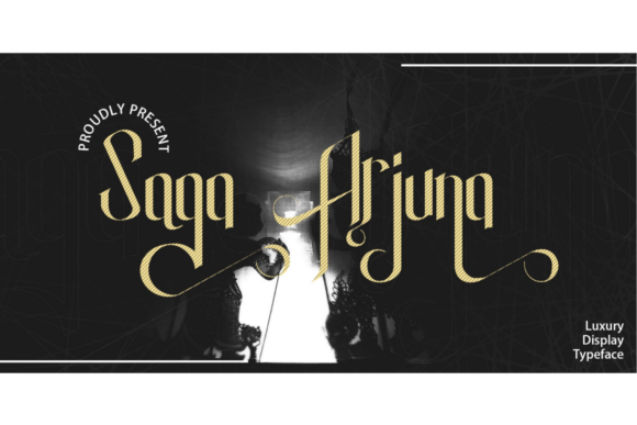 Saga Arjuna: The Bold Display Font for Impactful Campaigns