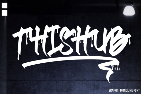 Thishub Font: A Monoline Graffiti Typeface for Creative Designers